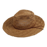 Womens Hat- Camel Polyester large brim fedora, special open design, wire in the brim, braided leatherette hat band