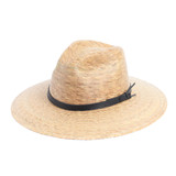 Fedora Crown- Palm Braid, 3.5" brim, elastic sweat in crown