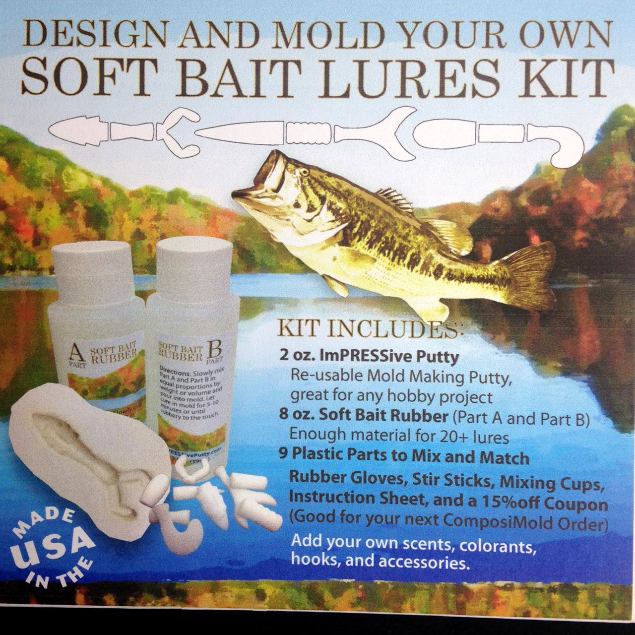 MAKE YOUR OWN SOFT BAIT FISHING LURES KIT
