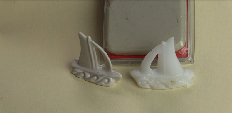 Medium Resin Mold Set in silicone, with cropping template (stencil)