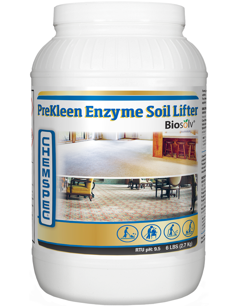 Chemspec PreKleen Enzyme Soil Lifter with Biosolv - 6lbs