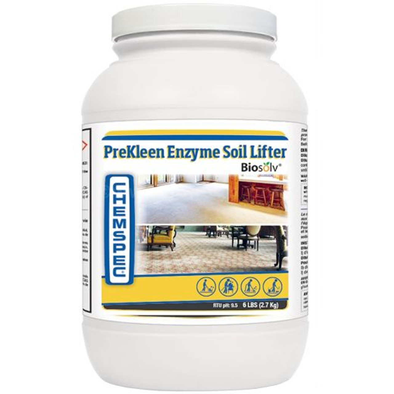 Chemspec PreKleen Enzyme Soil Lifter with Biosolv - 6lbs - CASE of 4ea