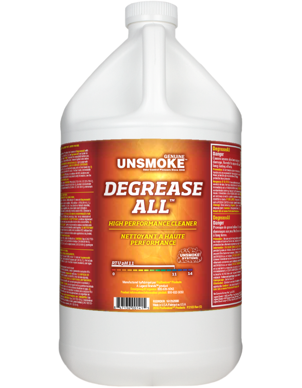 Unsmoke Degrease All High Perfomance Cleaner - 1gal