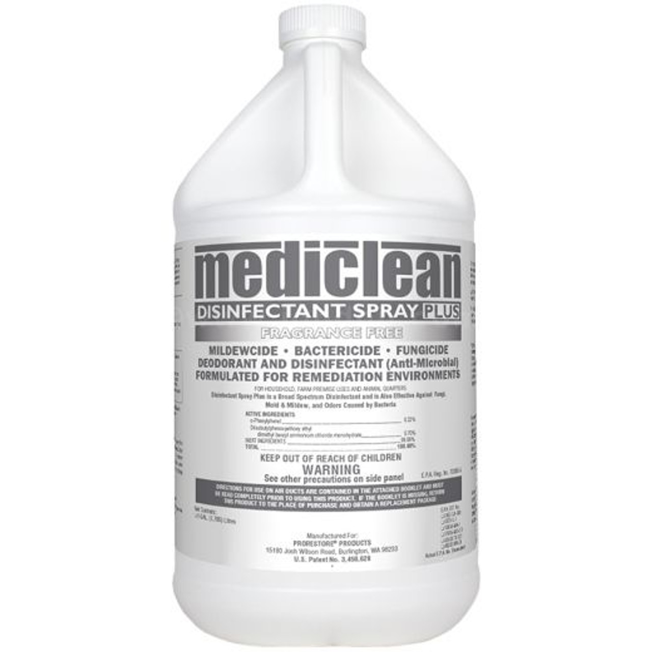 Mediclean Disinfectant Spray Plus Fragrance Free - 1gal - CASE of 4ea