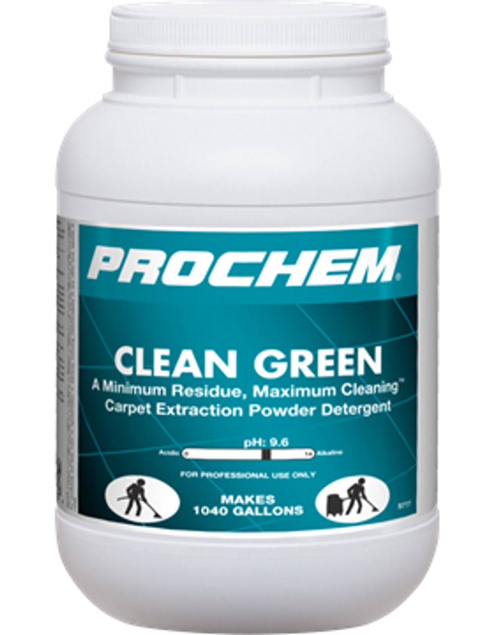 Prochem Clean Green  A Minimum Residue, Maximum Cleaning, Carpet Extraction Powder Detergent  - 6lbs