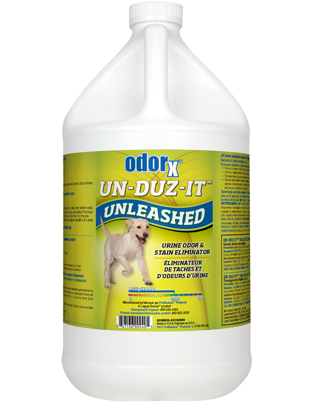 ODORx Un-Duz-It Unleashed - 1gal - CASE of 4ea