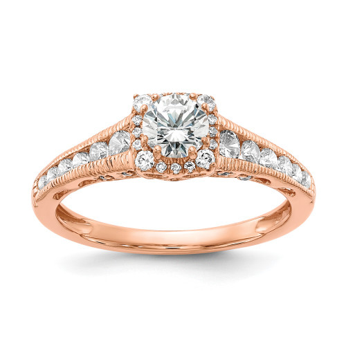 10K Rose Gold Lab Grown Diamond VS/SI FGH Fancy Halo Complete Eng Ri RM5897E-040-C0RLG