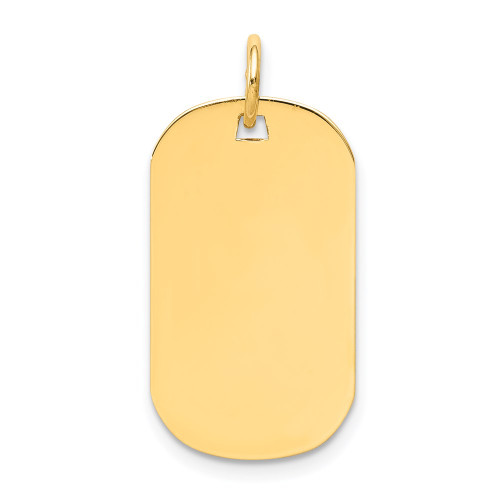 14k Plain .027 Gauge Engraveable Dog Tag Disc Charm XM550/27