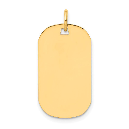 14k Plain .013 Gauge Engraveable Dog Tag Disc Charm XM551/13