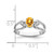 14k White Gold 6x4mm Oval Citrine AAA Diamond ring Y2082CI/AAA