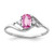 14k White Gold 6x4mm Oval Pink Sapphire A Diamond ring Y2149SP/A