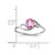 14k White Gold 6x4mm Oval Pink Sapphire A Diamond ring Y2149SP/A