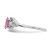 14k White Gold 6x4mm Oval Pink Sapphire A Diamond ring Y2149SP/A