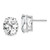14k White Gold Cubic Zirconia Oval Stud Earrings XE91WCZ