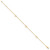 14K Polished Heart 9in Plus 1in ext Anklet ANK313-9