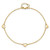 14K Polished Heart 9in Plus 1in ext Anklet ANK313-9