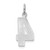 14kw  Medium Polished Number 4 Charm WMP04
