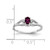 14k White Gold 5x3mm Oval Rhodolite Garnet AA Diamond ring Y2080RG/AA