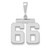 14kw Medium Polished Number 66 Charm WMP66