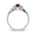 14k White Gold 6x4mm Oval Ruby AA Diamond ring Y2086R/AA