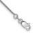 14K White Gold 7 inch .9mm Round Snake with Lobster Clasp Chain WSNA080-7