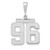 14kw Medium Polished Number 96 Charm WMP96