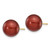14k 10-11mm Brown Round Freshwater Cultured Pearl Stud Post Earrings X100PC