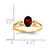 14k 7x5mm Oval Garnet AA Diamond ring Y2189GA/AA
