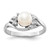 14k White Gold 6mm FW Cultured Pearl AA Diamond ring Y4362PL/AA