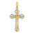 10K W/ Rhodium D/C Reversible Cross Charm 10K9467