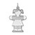 Sterling Silver Rhodium-plated Kid Charm XK1565SS