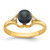 14k 6mm Black FW Cultured Pearl A Diamond ring Y4337BP/A