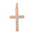 14k Rose Gold Rhodium Hollow Cross Pendant XR1215
