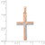 14k Rose Gold Rhodium Hollow Cross Pendant XR1215