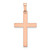 14k Rose Gold Rhodium Hollow Cross Pendant XR1215