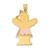 14k Two-tone AA Diamond kid pendant XK511AA