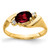 14k 7x5mm Oval Garnet AAA Diamond ring Y2260GA/AAA