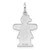 Sterling Silver Rhodium-plated Hugs Kid Charm XK1210SS
