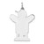 Sterling Silver Rhodium-plated Kid Charm XK1592SS