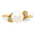 14k Gold 7mm FW Cultured Pearl AA Diamond ring Y4304PL/AA
