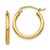 10K Polished 2mm Tube Hoop Earrings 10T1124
