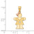 14k Two-tone AA Diamond Kid Pendant XK477AA