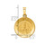 14k Polished and Satin Our Lady Fatima Medal Hollow Pendant XR1253