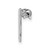 14k White Gold Mom Pin XK840