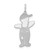 Sterling Silver Rhodium-plated Spunky Cuddle Charm XK1813SS