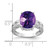 14k White Gold 12x10mm Oval Amethyst VS Diamond ring Y2271AM/VS