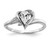 14k White Gold 6x4mm Pear Cubic Zirconia AA Diamond ring Y4560CZ/AA