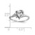 14k White Gold 6x4mm Pear Cubic Zirconia AA Diamond ring Y4560CZ/AA
