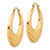 10k Polished Textured Hoop Earrings 10TC409