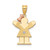14k Two-tone AA Diamond Kid Pendant XK197AA